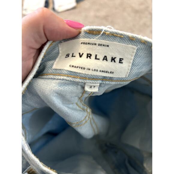 SLVRLAKE London Split Straight Leg High Rise Jeans - Picture 7 of 8